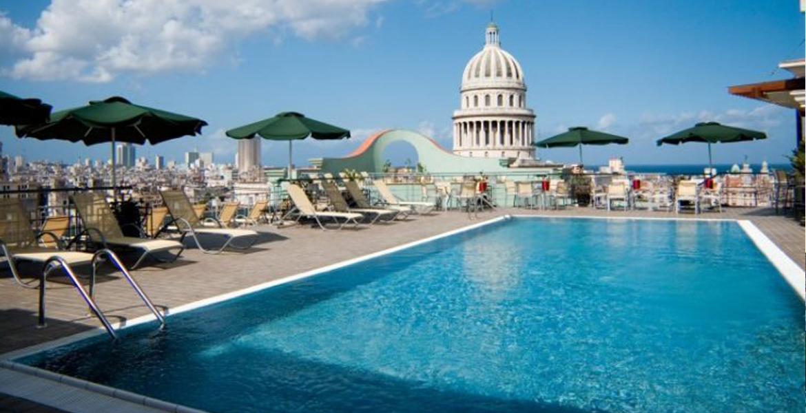 saratoga hotel havana roof top swimming pool