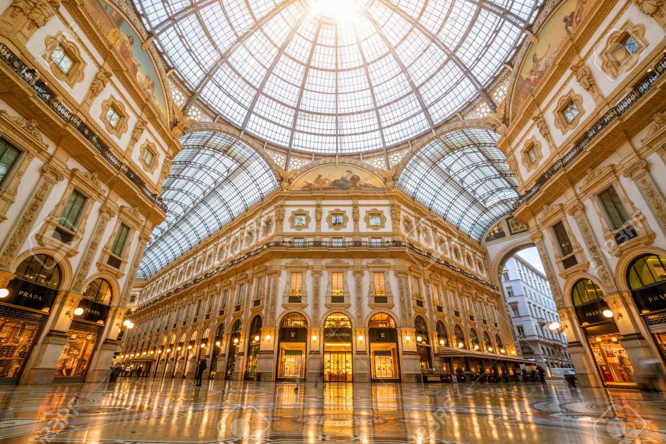 102452355 milan italy sep 29 2017 galleria vittorio emanuele ii in milan italy is the oldest shopping mall of