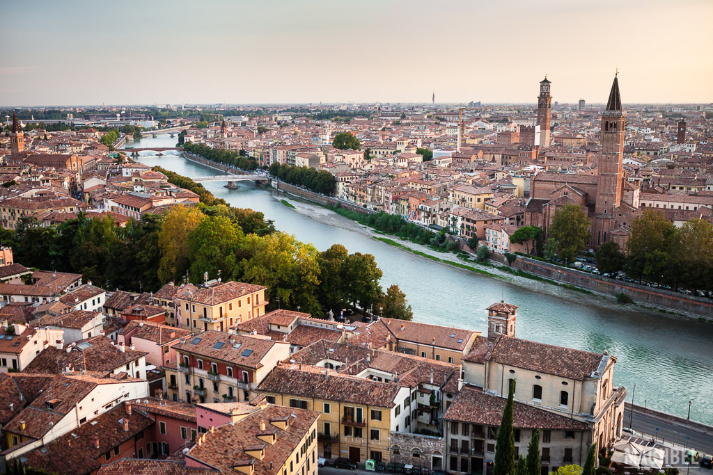 verona al atardecer desde castel s pietro verona veneto italia by machbel